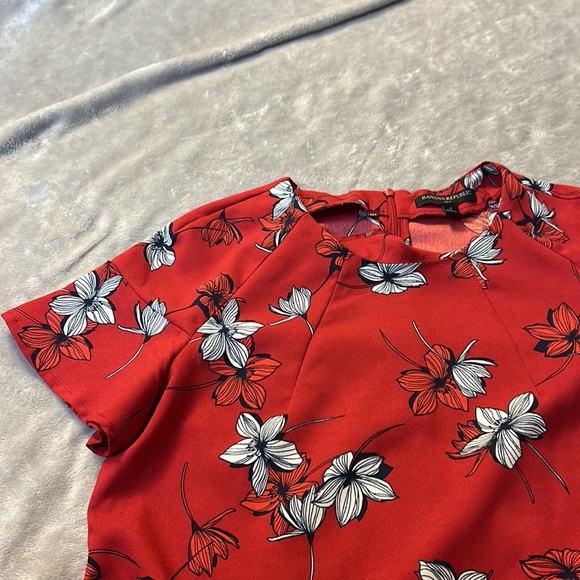 Banana republic red floral dress - Picture 3 of 6